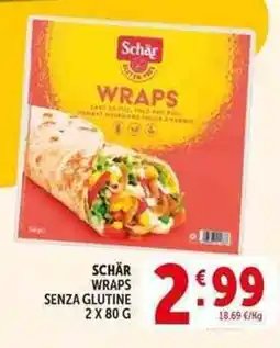 Deco Supermercati Schär wraps senza glutine offerta