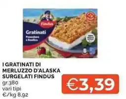 Mercatò Igratinati di merluzzo d'alaska surgelati FINDUS offerta