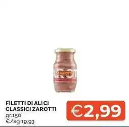 Mercatò Filetti di alici classici ZAROTTI offerta