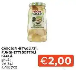 Mercatò Carciofini tagliati, funghetti sottoli SACLÀ offerta