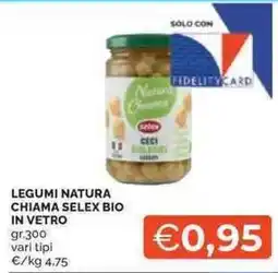 Mercatò Legumi natura chiama selex bio in vetro offerta
