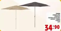 Deco Supermercati Coveri ombrellone con palo centrale in acciaio offerta