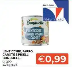 Mercatò Lenticchie, farro, carote e piselli BONDUELLE offerta