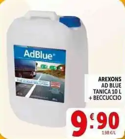 Deco Supermercati Arexons ad blue tanica + beccuccio offerta