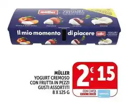 Deco Supermercati Müller yogurt cremoso con frutta in pezzi offerta