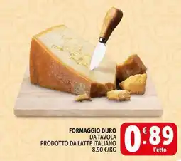 Deco Supermercati Formaggio duro da tavola prodotto da latte italiano offerta