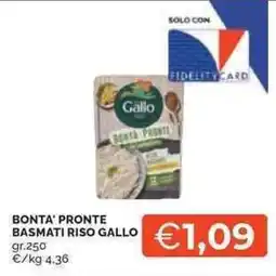Mercatò Bonta pronte basmati riso GALLO offerta