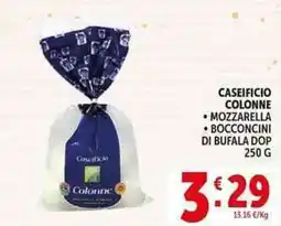 Deco Supermercati Caseificio colonne, mozzarella, bocconcini di bufala dop offerta