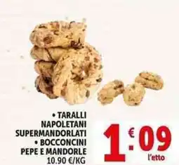 Deco Supermercati Taralli napoletani supermandorlati, bocconcini pepe e mandorle offerta