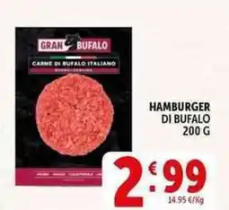 Deco Supermercati Hamburger di bufalo offerta