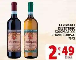Deco Supermercati La vinicola del titerno solopaca dop bianco, rosso offerta