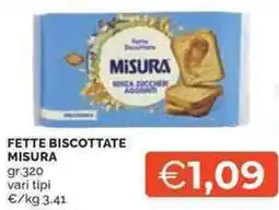 Mercatò Fette biscottate MISURA offerta