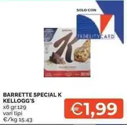 Mercatò Barrette special k KELLOGG'S offerta