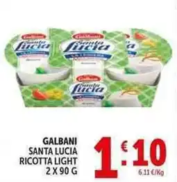 Deco Supermercati Galbani santa lucia ricotta light offerta