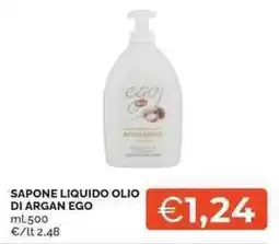 Mercatò Selex sapone liquido olio di argan ego offerta