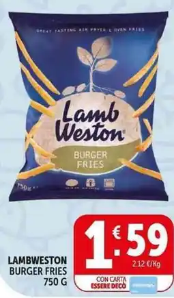 Deco Supermercati Lambweston burger fries offerta