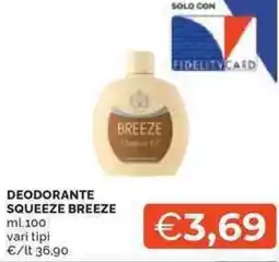 Mercatò Deodorante squeeze BREEZE offerta