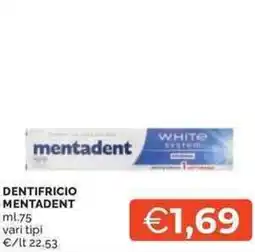 Mercatò Dentifricio MENTADENT offerta