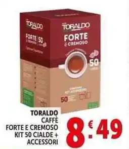 Deco Supermercati Toraldo caffè forte e cremoso kit 50 cialde + accessori offerta