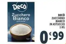 Deco Supermercati Decò zucchero bianco in astuccio offerta