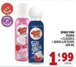 Deco Supermercati Spray pan panna, classica, senza lattosio offerta