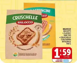 Deco Supermercati Balocco biscotti classici, cruschelle con farina integrale offerta