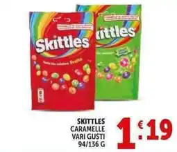 Deco Supermercati Skittles caramelle offerta
