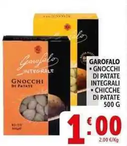Deco Supermercati Garofalo, gnocchi di patate integrali, chicche di patate offerta