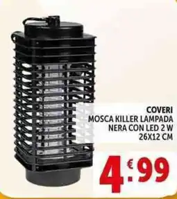 Deco Supermercati Coveri mosca killer lampada nera con LED 2 W 26x12 cm offerta