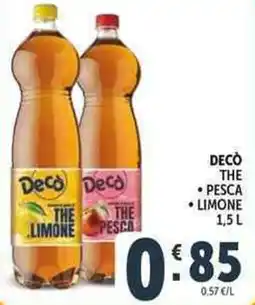 Deco Supermercati Decò the pesca, limone offerta