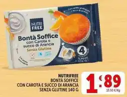 Deco Supermercati Nutrifree bontà soffice con carota e succo di arancia senza glutine offerta