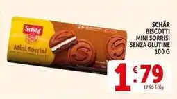Deco Supermercati Schär biscotti mini sorrisi senza glutine offerta