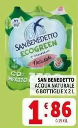 Deco Supermercati San benedetto acqua naturale offerta