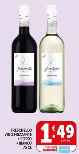 Deco Supermercati Freschello vino frizzante rosso, bianco offerta
