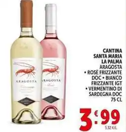 Deco Supermercati Cantina santa maria la palma aragosta offerta