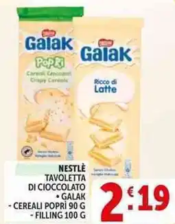 Deco Supermercati Nestle tavoletta di cioccolato offerta