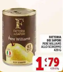 Deco Supermercati Fattoria dei sapori pere williams allo sciroppo offerta