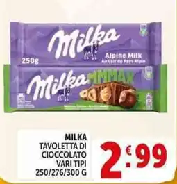 Deco Supermercati Milka tavoletta di cioccolato offerta