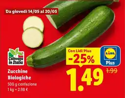 Lidl Zucchine Biologiche offerta