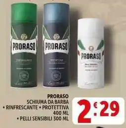 Deco Supermercati Proraso schiuma da barba offerta