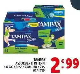 Deco Supermercati Tampax assorbenti interni offerta