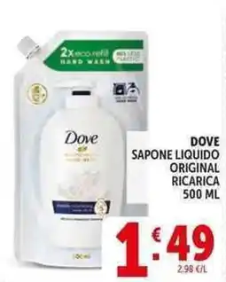 Deco Supermercati Dove sapone liquido original ricarica offerta
