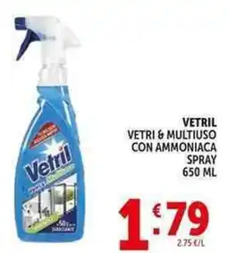 Deco Supermercati Vetri & multiuso con ammoniaca spray offerta