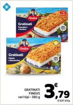 Conad Gratinati Findus offerta