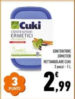 Conad Contenitore Ermetico Rettangolare Cuki offerta