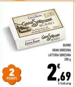 Conad BURRO GRAN SORESINA offerta