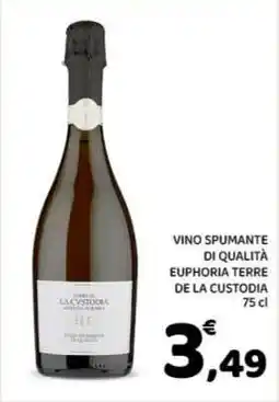 Conad Vino Spumante di Qualità Euphoria Terre de la Custodia offerta