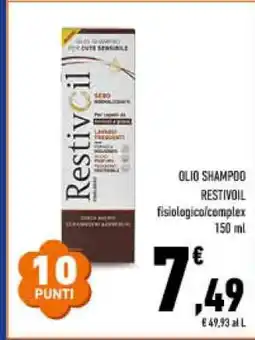 Conad OLIO SHAMPOO RESTIVOIL offerta