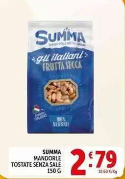 Deco Supermercati Summa mandorle tostate senza sale offerta