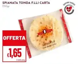Pan Spianata tonda f.lli carta offerta